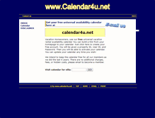 Tablet Screenshot of calendar4u.net